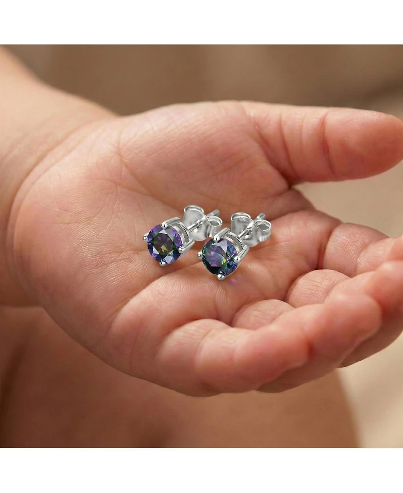 GigiGirl Sterling Silver Solitaire Stud Earrings