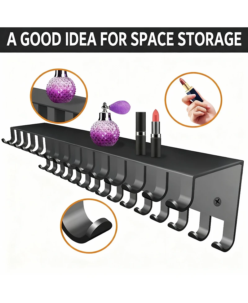 Yigii Wall Hanging Jewelry Organizer with 30 Hooks for Necklaces and Bracelets