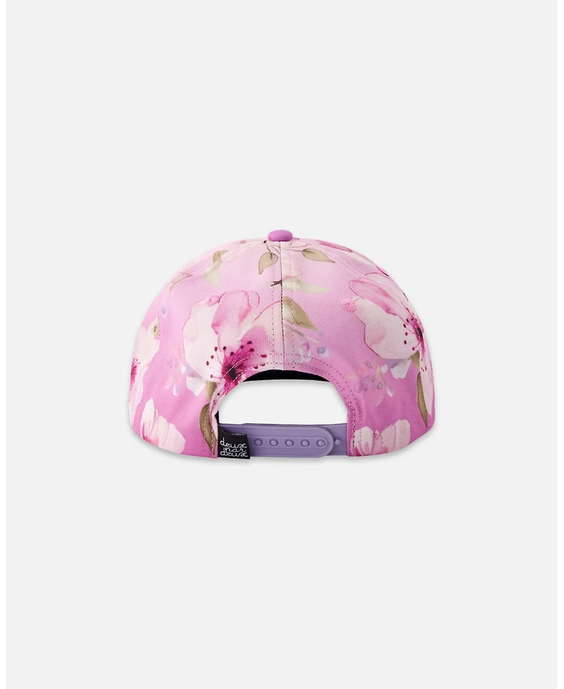 Draft - Deux par Girls' Flower Print Cap