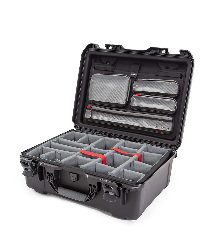 Nanuk 940 Waterproof Hard Case with 4-Pocket Lid Organizer and Padded Divider for Camera, Black