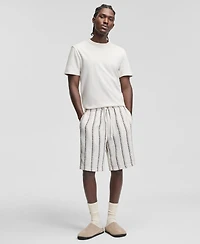 Mode of One Men's Striped Relaxed 9" Pull-On Shorts, Macy's Exclusive