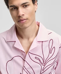 Mode of One Men's Cotton-Blend Printed Relaxed Camp Shirt, Macy's Exclusive