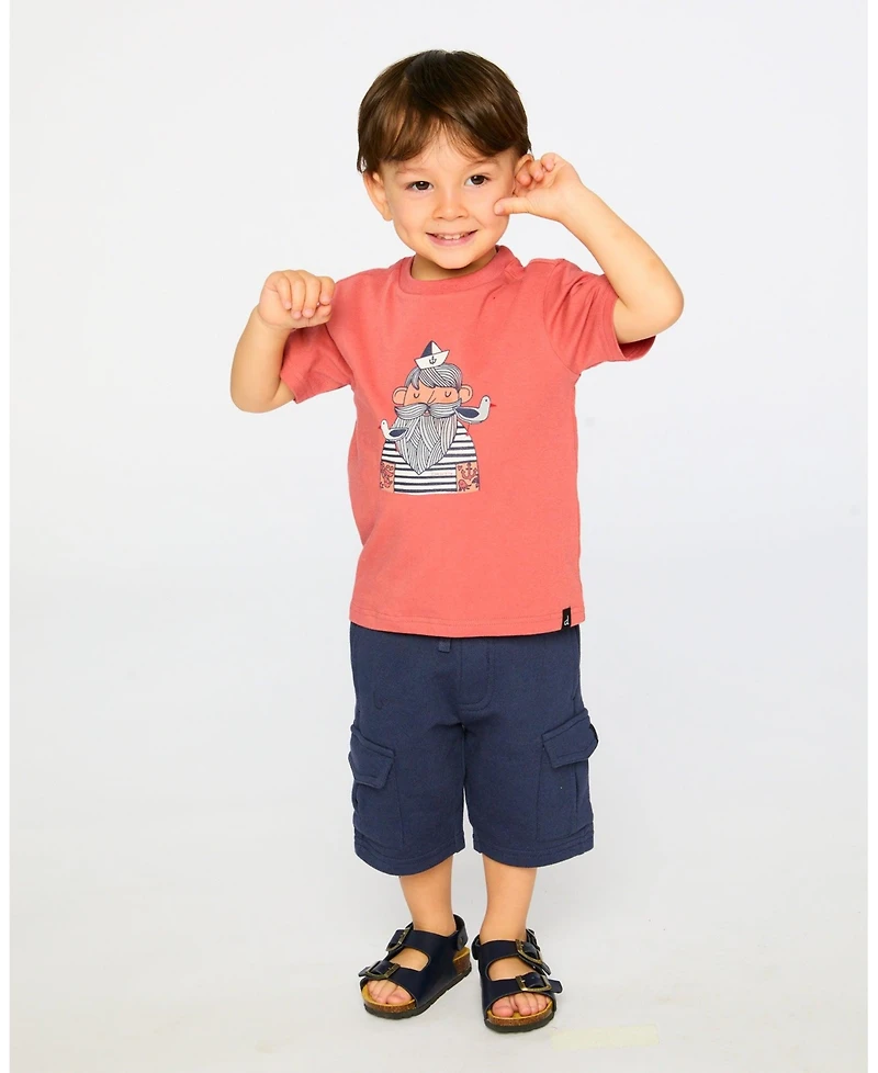 Deux par Baby Boy Cotton Short Sleeve T-Shirt