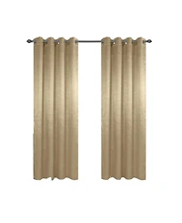 Olivia Gray 100% Polyester 200 Gsm Arlo Embossed Blackout Grommet Curtain Panel