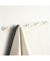 Yigii Crystal Coat Rack with Hooks for Bathroom Decoration