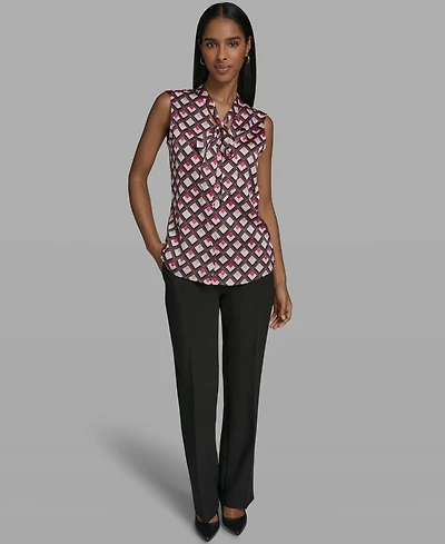 Karl Lagerfeld Paris Women's V-Neck Woven Blouse