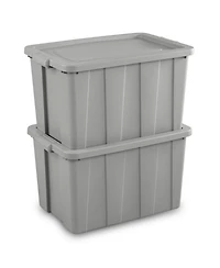 Sterilite 30 Gallon Tuff1 Storage Tote, Stackable Plastic Bin with Lid, 4 Pack