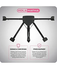 HolaHatha Leg Stretcher Split Machine for Flexibility Training, Steel, Black