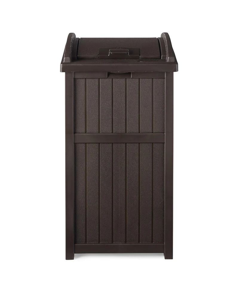 Suncast Trash Hideaway Outdoor Patio 33 Gal Garbage Waste Trash Can Bin (3 Pack)
