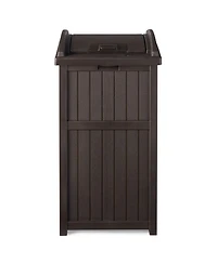 Suncast Trash Hideaway Outdoor Patio 33 Gal Garbage Waste Trash Can Bin (3 Pack)