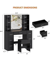 gaomon Dresser Set Dresser with Mirror
