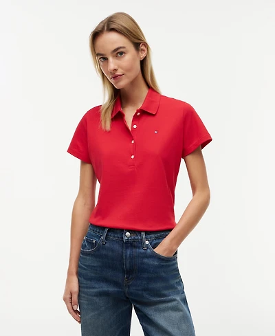Tommy Hilfiger Women's Classic Pique Short-Sleeve Polo T-Shirt