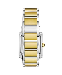 Stuhrling Elan 4088.3 Women s Rectangular Quartz Watch, Two-Tone Stainless Steel Bracelet