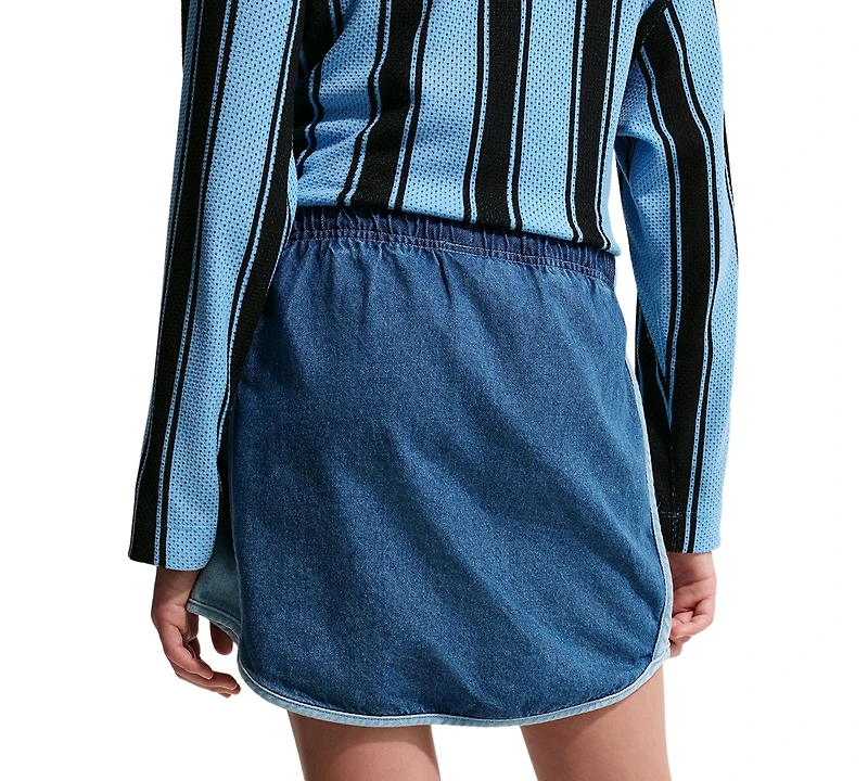 Nike Girls' 7-16 Sportswear Collection Pull-On Denim Skirt