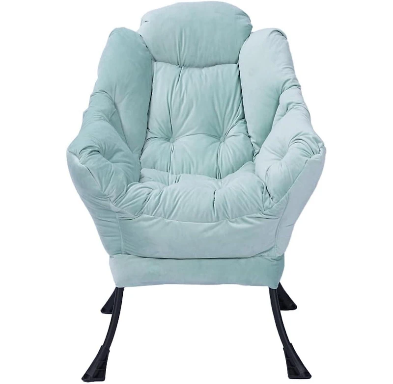 gaomon Lazy Chair with Ottoman, Modern Lounge Accent Armchair with Footrest, Reading Chair with Side Pocket, Comfortable Leisure Sofa for Living Room