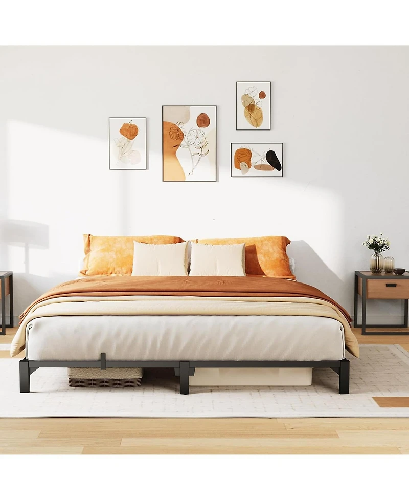 gaomon 6 in Bed Frame, Heavy Duty Metal Platform Bed Frame with Durable Iron Slat Support and Legs, No Box Spring Required, Support Up to 800 Lbs