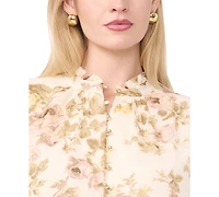 Msk Plus Split Crewneck Tiered Dress