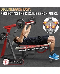 Aecojoy 3-in-1 Adjustable Weight Bench Chest Press Workout Machine for Home Gym