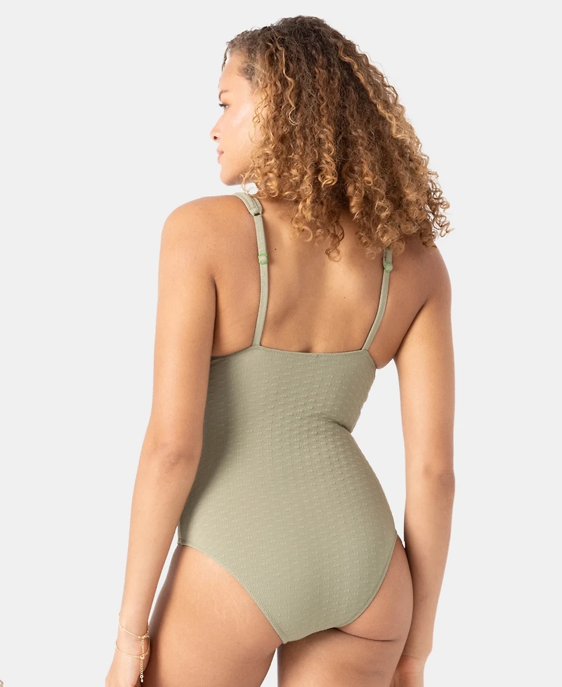 Roxy Juniors' Haleiwa Plunge-Neckline One-Piece Swimsuit
