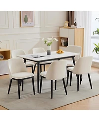 gaomon Upholstered Dining Chairs Set of 6, Modern Kitchen Chairs with Thick Cushions