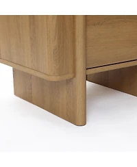 LuxenHome Mid-Century 2-Drawer Nightstand, 23.6'' Engineered Wood Accent Table
