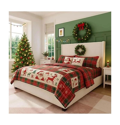 gaomon King Size Bed Frame with Storage Drawers, Corduroy Upholstered Platform with Wingback, Tufted Headboard and Footboard