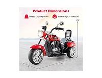 Slickblue Kids 6V Electric 3-Wheel Motorbike Ride-On with Light and Horn