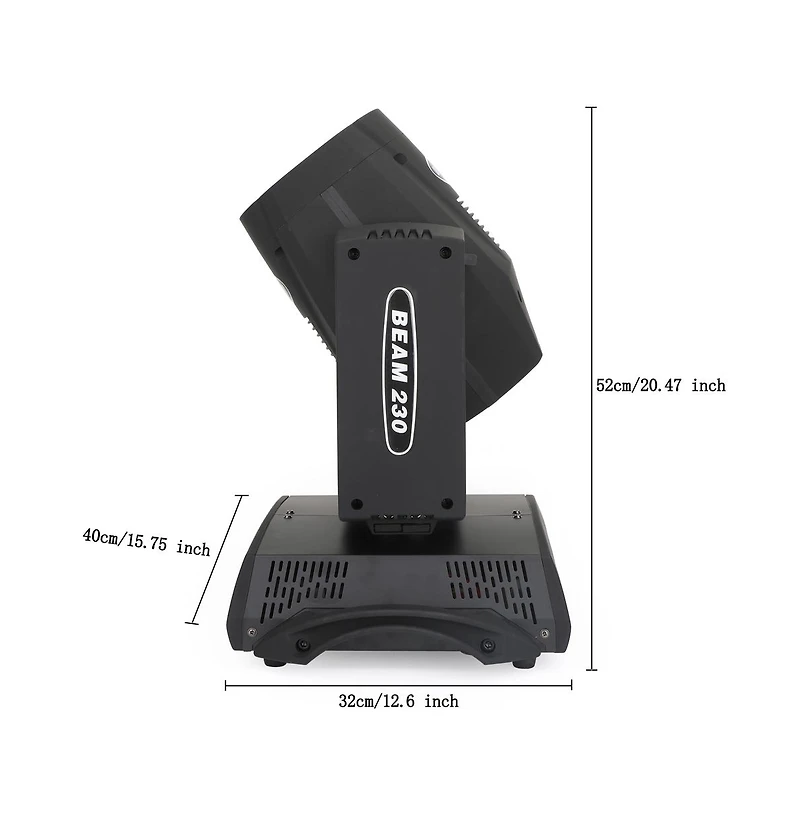 Artudatech 230W Sharp Beam Moving Stage Light with 8 Prisms & 17 Patterns, Auto/Sound/Dmx Modes