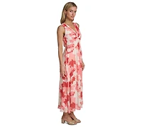 Calvin Klein Women's Sleeveless Twist Front Midi Dress