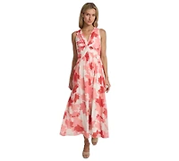 Calvin Klein Women's Sleeveless Twist Front Midi Dress