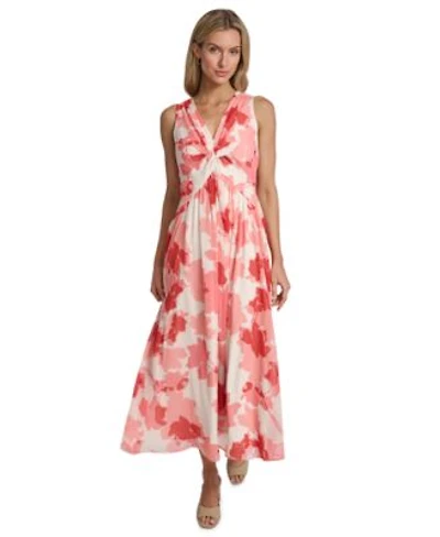 Calvin Klein Womens Sleeveless Twist Front Dress