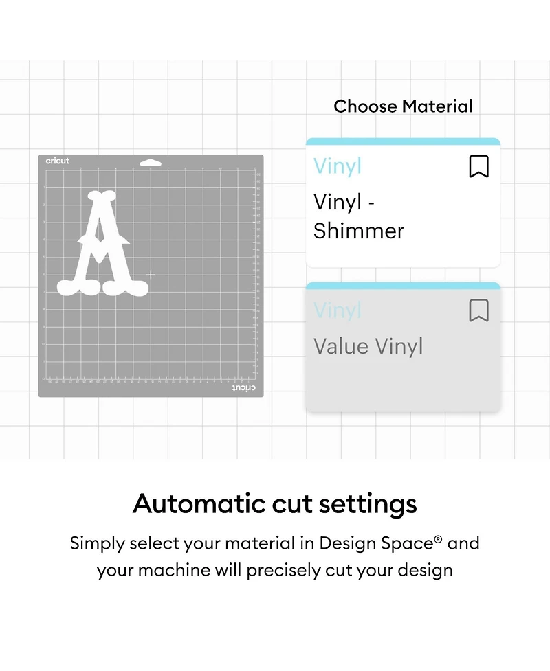 Cricut Shimmer Vinyl Party Sampler 10 Ct Permanent 12" x 12" Sheets