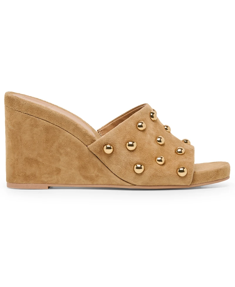 Dolce Vita Women's Holta Studded Slip-On Wedge Sandals