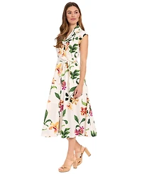 London Times Petite Printed Shirt Dress