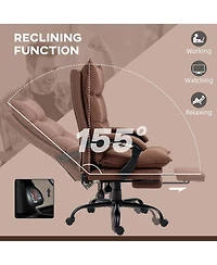 Vinsetto Microfiber Office Chair with Massage, Heat, Footrest