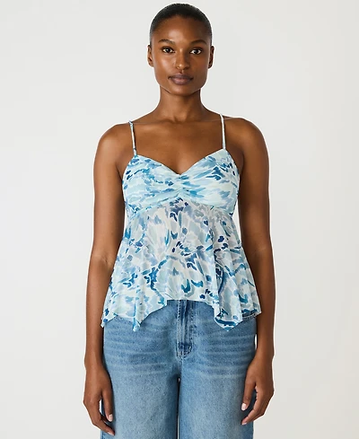 Steve Madden Women's Sweetheart Neck Polly Top