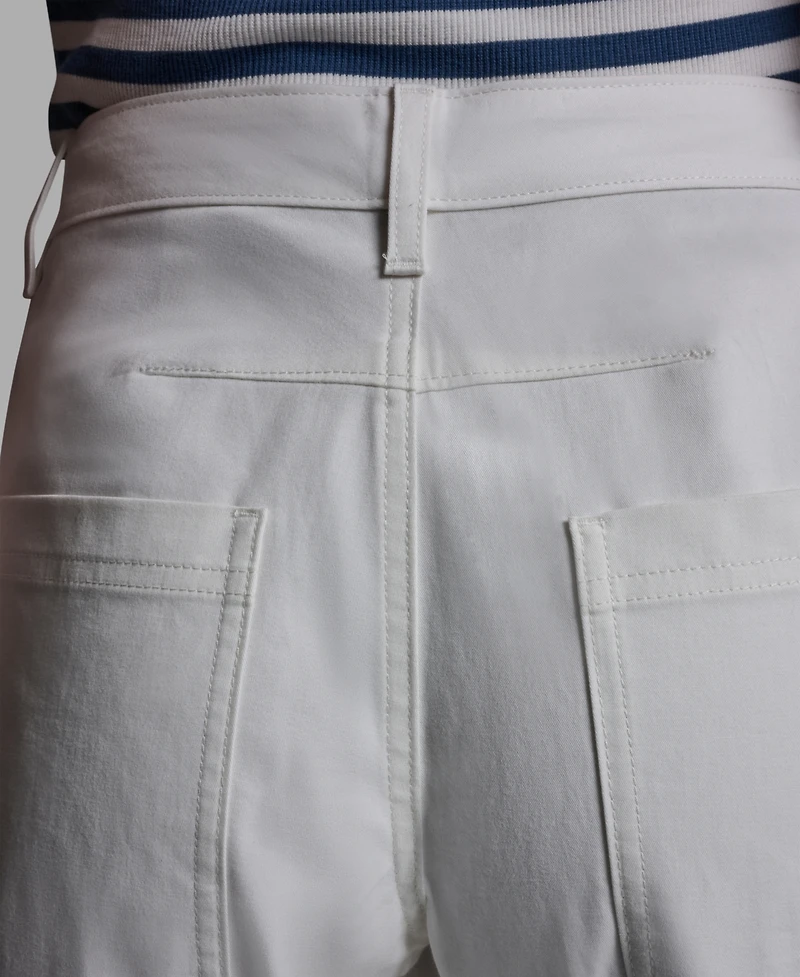 Bcbg Women's Mid-Rise Pocket Detail Barrel Pants