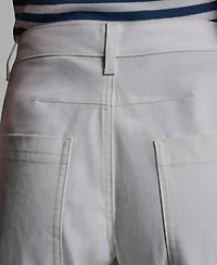 Bcbg Women's Mid-Rise Pocket Detail Barrel Pants
