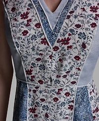 Bcbg Women's V-Neck Sleeveless Midi Dress