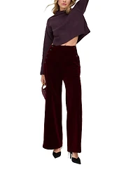 Lily and Lionel London Women's Maiden Wide Leg Velvet Trouser