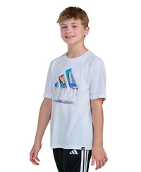 adidas Boys' 8-20 Short-Sleeve Chrome Dip Logo T-Shirt