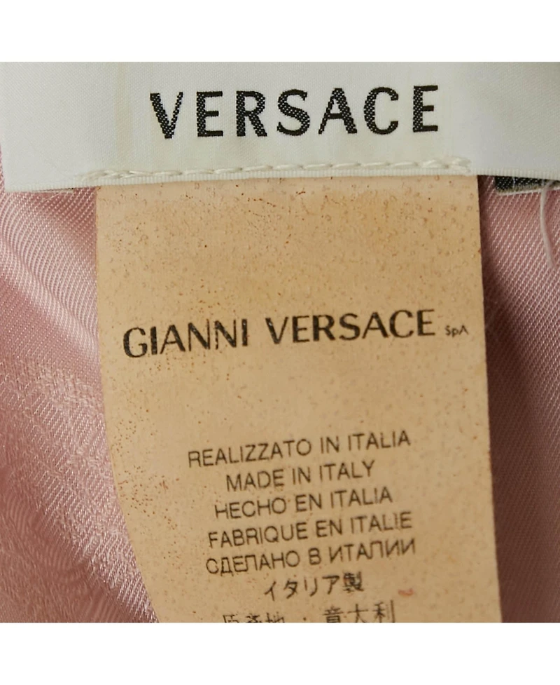Pre-Owned Versace Women's Abstract Print Silk Mini Dress