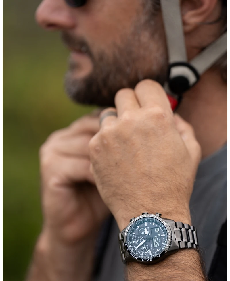 Citizen Men's Promaster Skyhawk U830 Analog-Digital Gray Stainless Steel Bracelet Watch 43mm