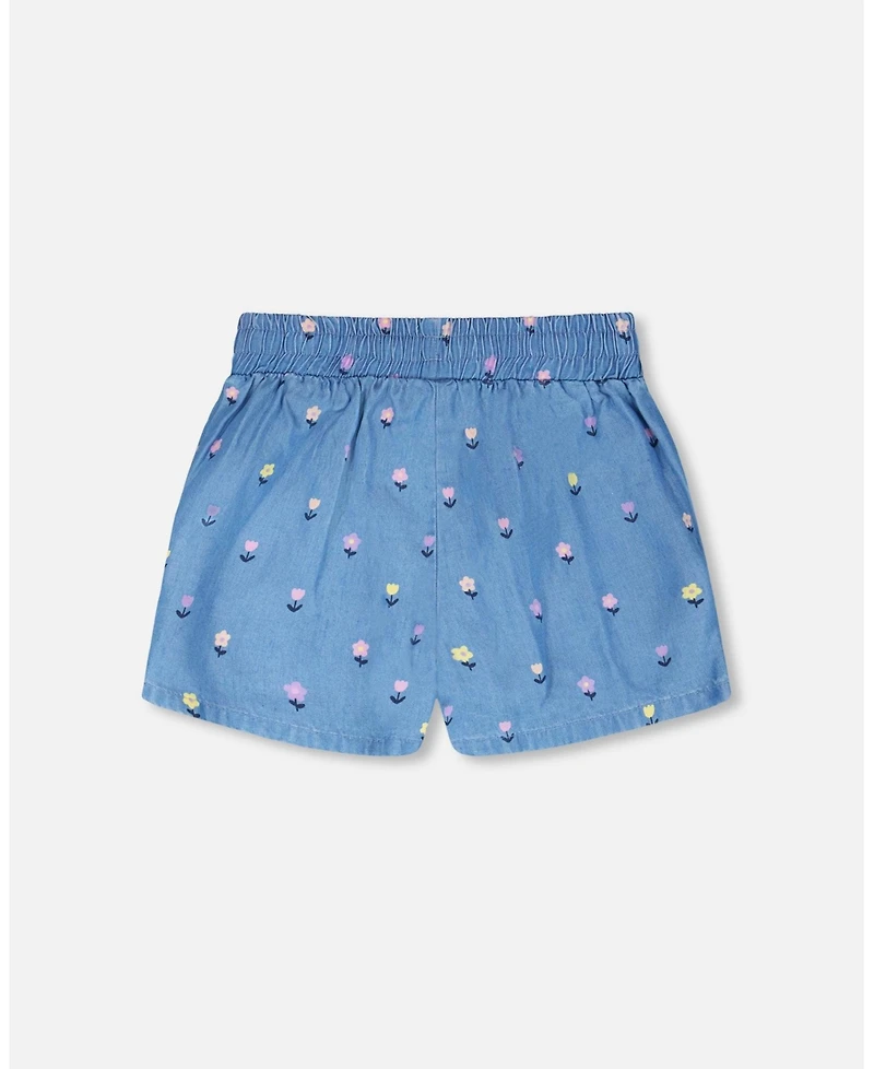 Deux par Toddler Girls Chambray Shorts