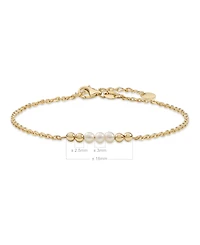 Devata Freshwater Pearl Chain Bracelet in 14K Gold, 2.0 grams.