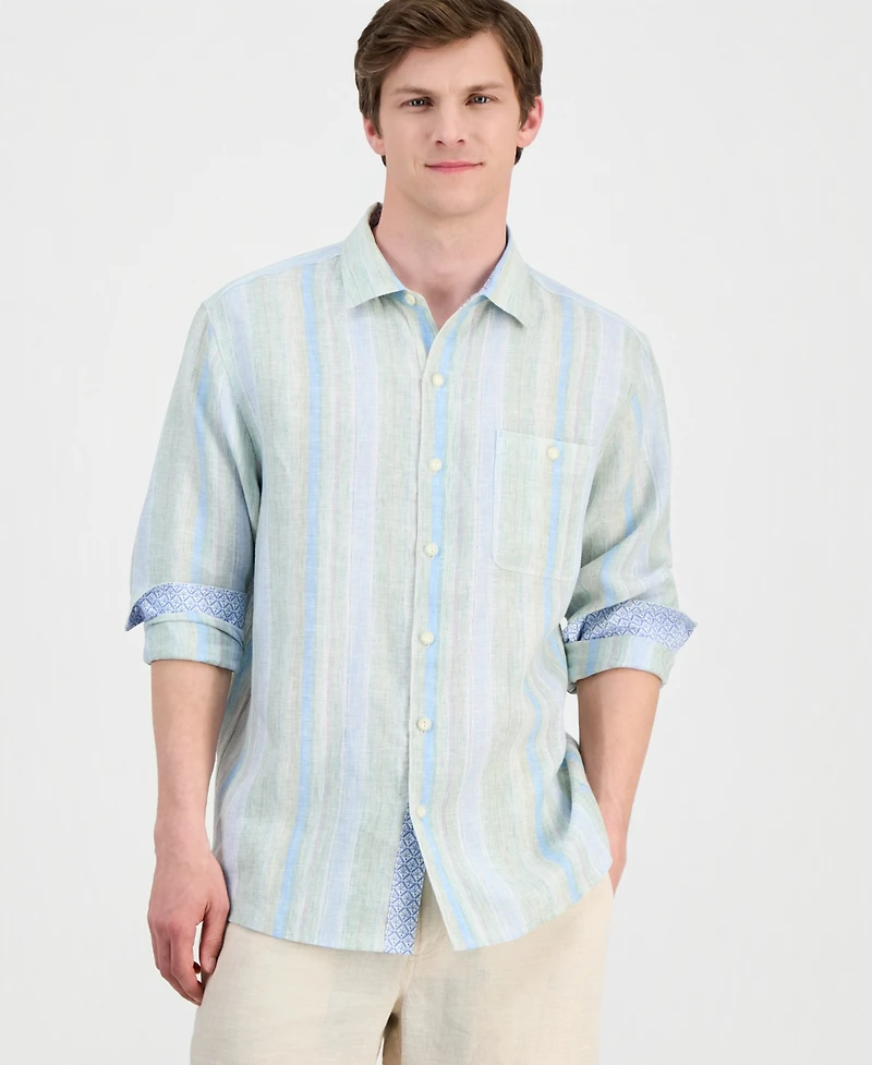 Tommy Bahama Men's Delgada Stripe Linen Button Shirt