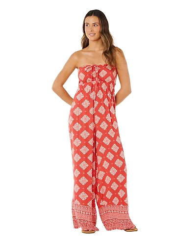 Rip Curl Women's Ventura Shirred Strapless Jumpsuit