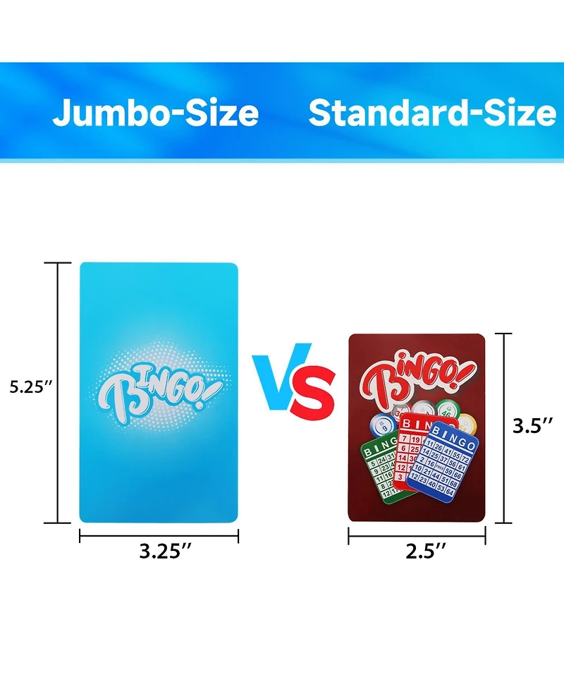 Gse Games & Sports Expert Jumbo Bingo Calling Cards, Plastic Coated Bingo Playing Deck of Cards