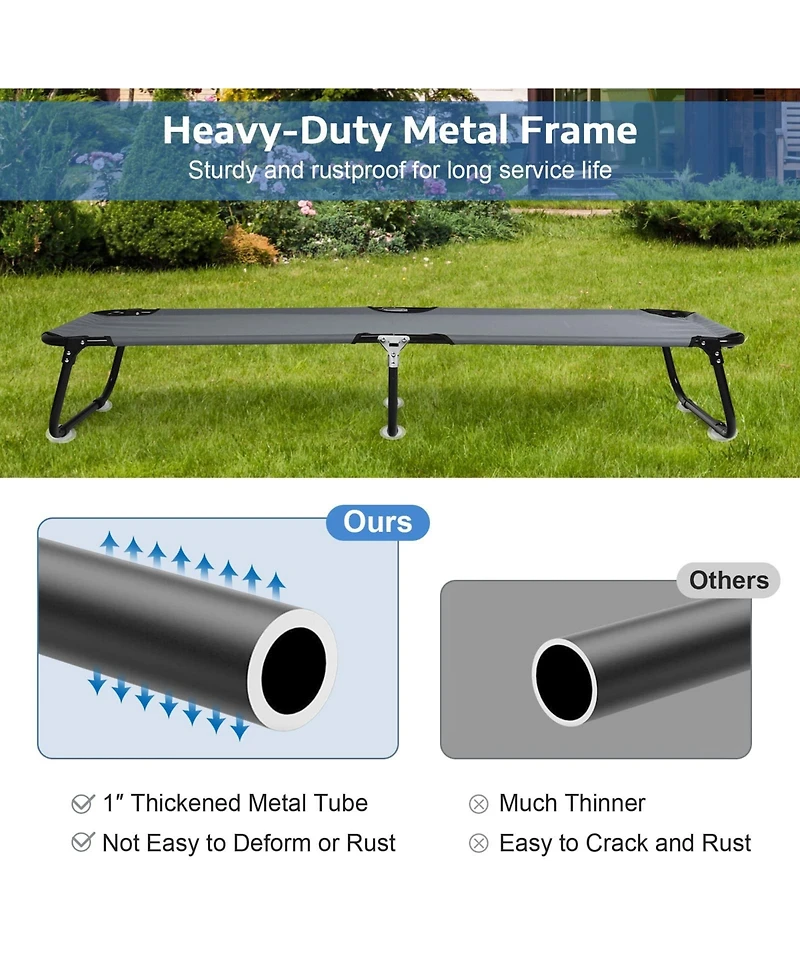 Mecale Outdoor Folding Camping Bed Cot for Sleeping, Hiking, Travel, Portable