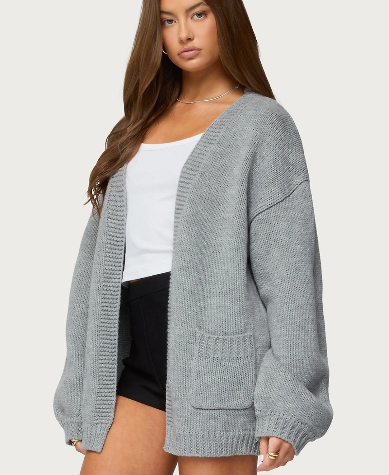 Edikted Women's Julian Oversized Knit Cardigan
